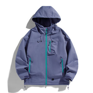 Vêtements de travail d'hiver personnalisés Veste softshell à fermeture éclair doublée en polaire imperméable et coupe-vent pour hommes - Product Image 5