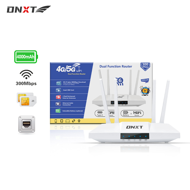 DNXT 4G Wifi CPE Router with 4g Wifi Router Sim Card Slot Dual Band Router with Antenna Wifi Hotspot Wifi Access Point