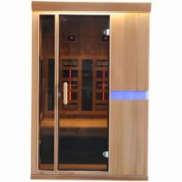 SS-200G salle de sauna à vapeur sèche pour 2 personnes nouveauté lampe infrarouge à spectre complet à la mode chauffage au carbone à faible EMF pour le bien-être