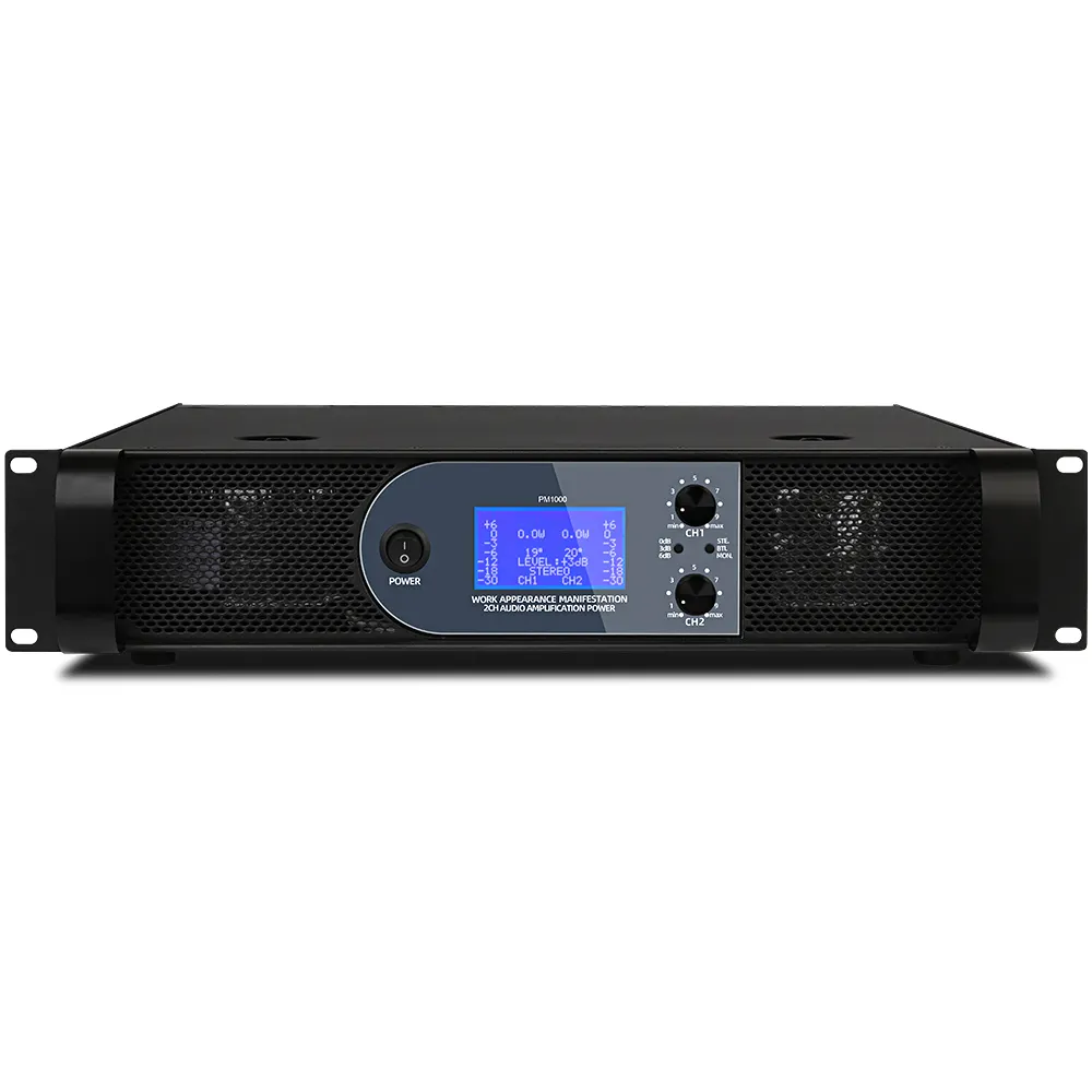 Depusheng PM1000 Professional 2u high power 1000W performance digital power amplifier for stage perfomance party China