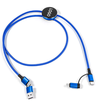 Câble de charge multi-prise USB C 4 en 1 personnalisé avec logo LED lumineux, charge rapide PD 60W, compatible OTG, pour iPhone 14 15 16 17 18