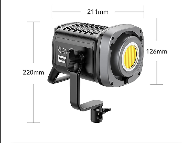 ULANZI VL-200Bi Video Light 200W Bi Color LED Video Light COB Fill Light for Photography