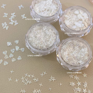 Nouveau brillant Nail Art paillettes bricolage paillettes étoile coeur papillon blanc ongles <span class=keywords><strong>manucure</strong></span> paillettes - Product Image 5