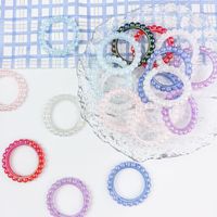 Perles en acrylique plaquées UV en forme de cœur, couronne de fleurs, pour chaîne de téléphone DIY, stylo à perler, perles en vrac, vente en gros
