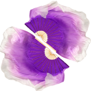 Éventails en soie et bambou à 2 couches pour spectacle de <span class=keywords><strong>danse</strong></span> orientale pour adultes - Product Image 4