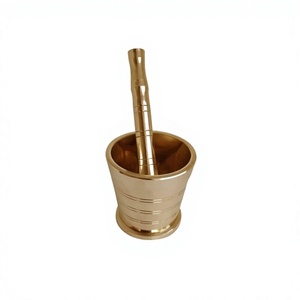 Ensemble mortier et pilon en métal couleur or pour herbes et épices, de qualité supérieure, ustensiles de cuisine pour la maison - Product Image 1