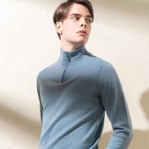 Hommes de demi <span class=keywords><strong>col</strong></span> haut zipper <span class=keywords><strong>pull</strong></span> <span class=keywords><strong>pull</strong></span> <span class=keywords><strong>cachemire</strong></span> bas chandail à manches longues <span class=keywords><strong>pull</strong></span> en <span class=keywords><strong>cachemire</strong></span> - Product Image 1