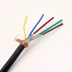 Câble Flexible à blindage blindé RVVP 2 3 4 5 6 cœurs 0.2 0.3 0.5 0.75 1 1.5 2.5 4 mm2 300 300V