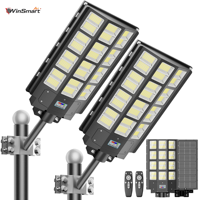 Lampadaire solaire LED étanche 100W 30000LM le plus vendu avec alimentation DC personnalisée