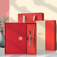 Carnet et stylo avec logo personnalisé dans un coffret cadeau rigide, emballage haut de gamme pour les occasions professionnelles