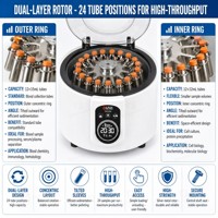 Centrífuga de Laboratorio Clínica y Médica con Rotor de Doble Capa, 15ml/12ml, 3500rpm, Ultra Silenciosa (55dB), Freno Ajustable y Pantalla LCD