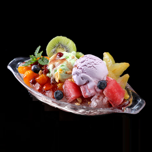 Al por mayor de vidrio grueso Banana Boat plato de postre plato de ensalada - Product Image 4