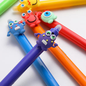 Penna Cancellabile Personalizzata con Clip in PVC a Forma di Mostro Cartoon, Penne Cancellabili Kawaii per Bambini, Scuola e Ufficio - Product Image 6