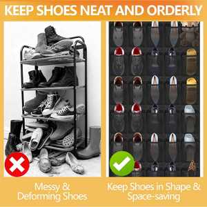 40 Large Mesh Pockets Over Door <b>Shoe</b> Organizer With Metal Hooks for Closet Entryway Bedroom Dorm <b>Storage</b> Organizer - Product Image 2