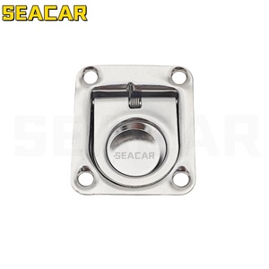 Seacar Stainless Steel Lift Handle 44x38mm Spring <b>Floor</b> Hatch <b>Cover</b> Marine Hardware - Product Image 1