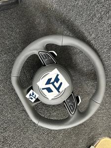 Volante de Cuero con Fibra de Carbono para Audi A3 S3 S4 S5, Compatible con los Modelos A8 RS5 R8 RS6 A7 Q5 RS4 <span class=keywords><strong>RS3</strong></span> X5 X6 M6 - Product Image 6