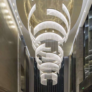 इनडोर सजावट कस्टम भोज हॉल प्रकाश होटल डुप्लेक्स भवन अनुकूलित क्रिस्टल चंदेयर - Product Image 1