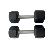 Équipement de musculation, haltères hexagonaux en caoutchouc CPU, ensemble d'haltères de fitness commercial