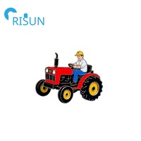 Épingle de cravate en métal émaillé pour voiture Véhicules agricoles personnalisés Insigne d'épinglette de tracteur classique