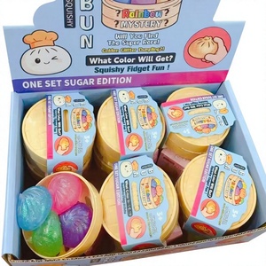 Multi-Color <b>Rainbow</b> Glitter Dumpling-shaped Squishy <b>Top</b> Toy Blind Box Slow Rebound High Elasticity Eco-friendly Tear Girls - Product Image 5