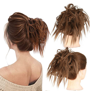 Xinran — <span class=keywords><strong>Chignon</strong></span> élastique synthétique, Extensions capillaires pour queue de cheval, chevelure crépue et bouclée pour femmes, vente en gros - Product Image 1