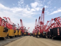 Grue sur chenilles SCC750A de 75 tonnes, robuste et de qualité, capacité de levage élevée, grue puissante à vendre