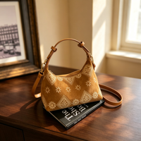 Sac à bandoulière d'été polyvalent en PU avec fermeture éclair, style ethnique de niche, imprimé transfrontalier, luxe léger et haut de gamme