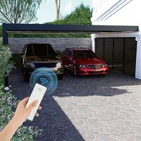 Pergola en aluminium bioclimatique personnalisé pour l'extérieur avec pare-soleil motorisé pour le stationnement de voiture cadre enduit de poudre