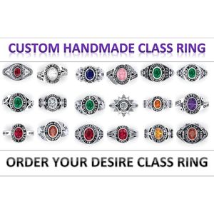 Anillo de Graduación Clásico Personalizado para Mujer, Plata de Ley 925, Bañado en Rodio, con Zirconia en Engaste de Bisel - Product Image 5