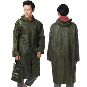 Imperméable Oxford pour adulte, poncho long coupe-vent, vêtement de pluie de voyage, vert foncé, bleu marine, origine Yiwu, poids 1000g - Product Image 5