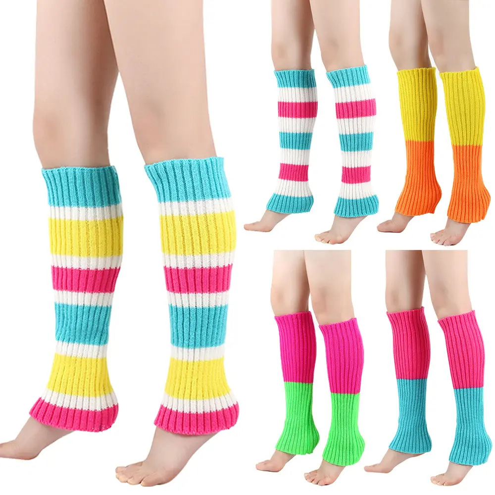 Wholesale slouch socks for women outdoor knee high elastic knit long socks stockings leg warmers slim gothic hip hop rock socks