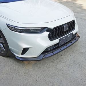 Welta Fashion Upgrade - Lame de pare-chocs avant, diffuseur et spoiler aspect carbone, accessoires auto pour Inspire 2023, noir poli - Product Image 4