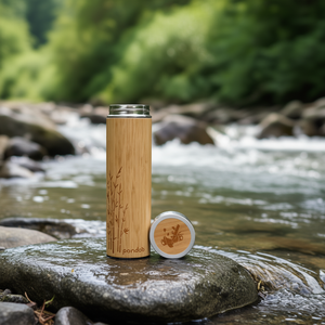 Thermos en bambou Pandoo 500 ml, bouteille d'eau isolée pour usage extérieur - Product Image 3