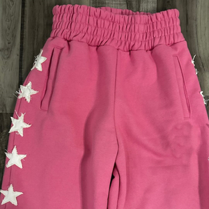 <span class=keywords><strong>Pantaloni</strong></span> <span class=keywords><strong>Tuta</strong></span> in Spesso Cotone <span class=keywords><strong>Rosa</strong></span> Stile Francese Huili, Nuovo Design, Personalizzabili con Ricamo, Vestibilità Ampia, Gamba Dritta, <span class=keywords><strong>Pantaloni</strong></span> <span class=keywords><strong>Tuta</strong></span> Larghi - Product Image 3