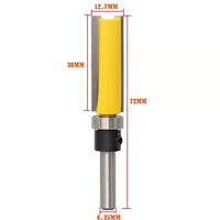 Lot de 4 fraises à profil en carbure cémenté avec revêtement TiCN, queue de 1/4 pouce, pour fraisage de profilage et de nivellement, fraises à tenon, OEM