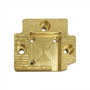 Support fixe en laiton usiné CNC avec finition de précision pour assemblage mécanique - Product Image 1