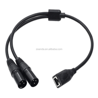 Cable de Micrófono de Alta Calidad XLR Macho a RJ45 Ethernet Hembra, Conductor de Cobre, Aislamiento de PVC y PE, Bajo Voltaje, para Mezclador, Carga 16A