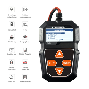 Analyseur de charge de manivelle d'affichage numérique de testeur de batterie 12V pour la voiture/fourgonnette automobile KW208 - Product Image 4