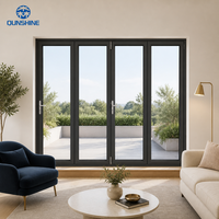 Porte coulissante pliante en aluminium à rupture de pont thermique série 80, robuste, moderne, insonorisée et épaissie, pour usage commercial et résidentiel