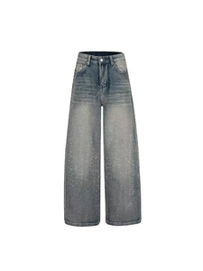 Jeans Cargo da <span class=keywords><strong>Donna</strong></span> a Gamba Larga, Lavaggio Chiaro, Multi Tasche, Vestibilità Comoda, <span class=keywords><strong>Pantaloni</strong></span> in Denim per Streetwear e Uso Quotidiano - Product Image 6