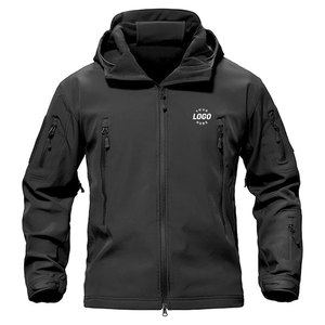 Wholesale <b>Men</b> Custom Softshell <b>Long</b> Sleeve Stand and Hooded Collar Winter Wear Softshell <b>Jacket</b> With Zipper Closure <b>Men</b> <b>Jacket</b> - Product Image 1