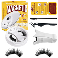 Pestañas Magnéticas 3D Reutilizables de Visón Sintético con Marca Privada, Logotipo Personalizado, Naturales, Resistentes al Agua, Sin Pegamento, Juego de Pestañas Postizas con Aplicador