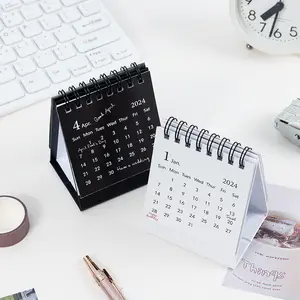 Hochwertiger benutzer definierter Druck Voll farbiger Spiral-Schreibtisch-Tisch kalender