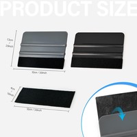 Spatule en plastique à bord en feutre personnalisable avec logo, pour pose de vinyle automobile, vitres, papier peint et autocollants