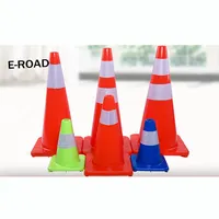 Used Flexible Traffic Cones, Plastic Safety Barriers