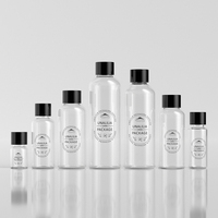 Bouteilles rondes transparentes en plastique PET de petite taille, 5 ml, 20 ml, 30 ml, 50 ml, 60 ml, 100 ml, 120 ml