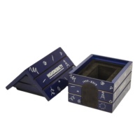 Boîte à montre en bois brillant en forme de maison avec intérieur en mousse noire, personnalisation spéciale du logo, idéale pour l'emballage cadeau de montres de luxe