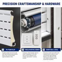 Roller Shutter Aluminium Alloy Komersial untuk Jendela Anti Badai dengan Operasi Otomatis untuk Bangunan Hunian dan Komersial