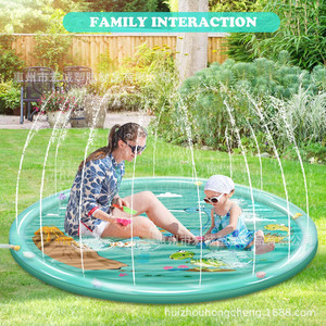 Inflatable Water Spray Mat 170Cm Round Outdoor Kids Pool Cooling Misting Game Pad - Product Image 3