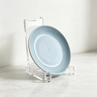 Présentoir en acrylique transparent pour assiettes, livres, albums, gâteaux, présentoir de bureau épaissi et transparent, support de présentation